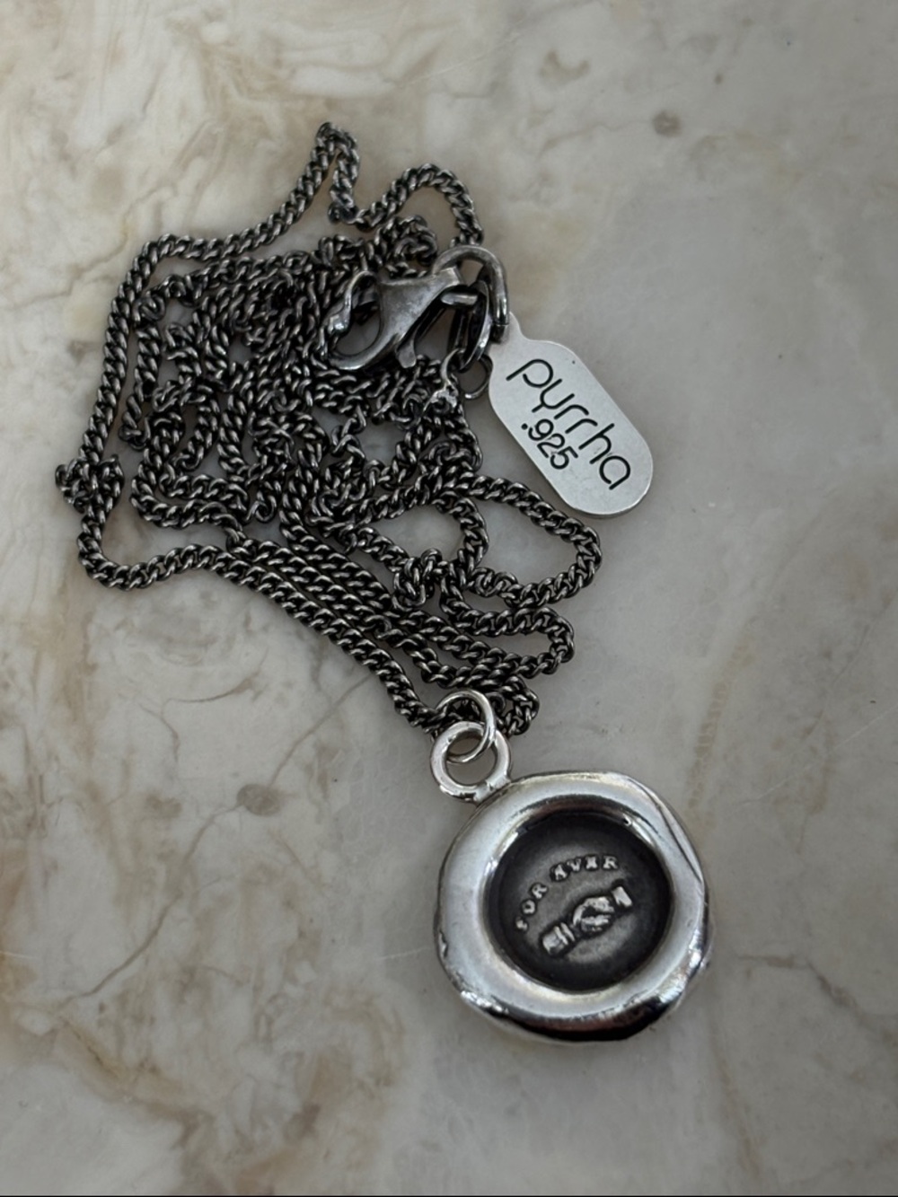 Pyrrha “For Ever” 925 Sterling Silver Talisman Necklace | 18” Chain